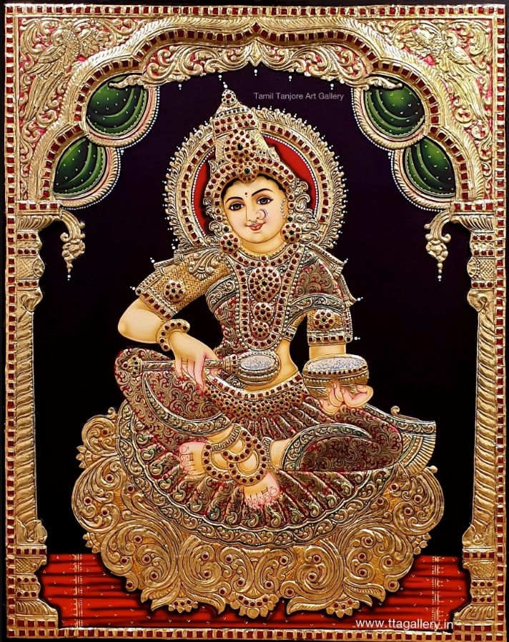 tanjore painting goddes by ramanujam