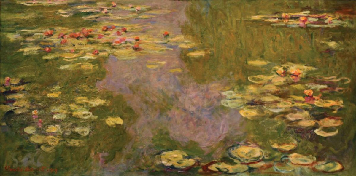 oil painting water lily by claude monet